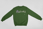 Olive Green Elephant  Crewneck